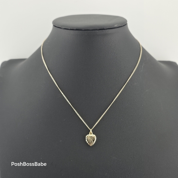 Vintage WHFB 12K GF Etched Heart Locket Necklace – 18” Chain - Picture 10 of 10